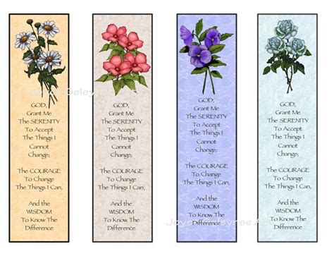 Instant Printable Bookmarks Flowers Serenity by FreshAirPrintables