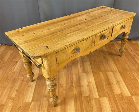 19th Century French Country Pine Farmhouse Table at 1stDibs