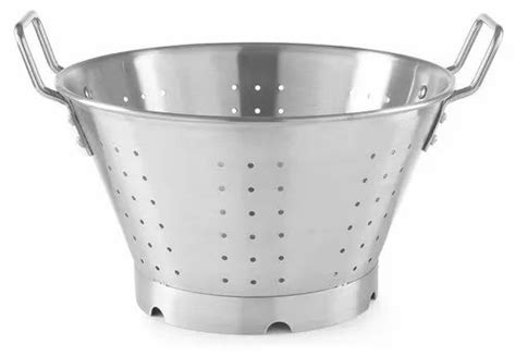 Silver Stainless Steel Rice Colander, For Restaurant at ₹ 260/piece in Chennai