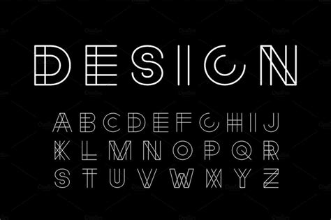 Linear designer creative font | Creative fonts, Text logo design ...