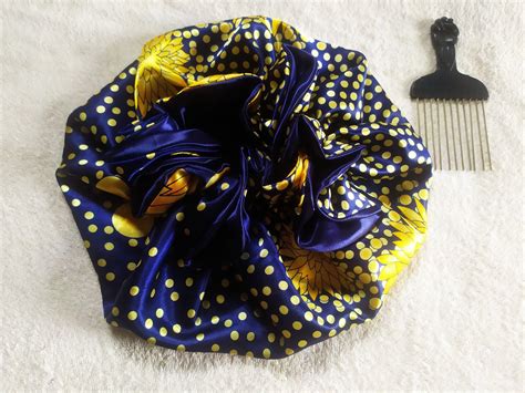 Reversible Satin Bonnet – Blue Rebbon