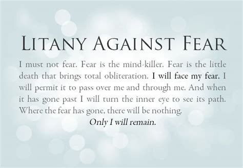 bene gesserit | Bene Gesserit Litany Against Fear ~ from “Dune” by Frank Herbert | Fear quotes ...