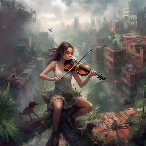 the last human on earth playing the violin by Moribato on DeviantArt