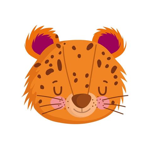 cute leopard face cartoon 3719345 Vector Art at Vecteezy