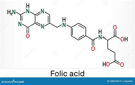 Folinic Acid (leucovorin) Drug Molecule. Used As Adjuvant During Cancer ...