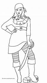 Girl Pirate Coloring Pages sketch template