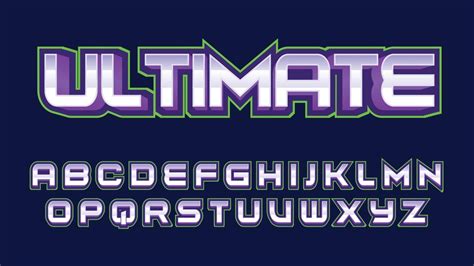 Purple and Green Modern Gaming Logo Typography 2198212 Vector Art at Vecteezy