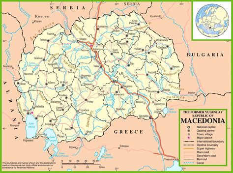 Macedonia political map - Ontheworldmap.com