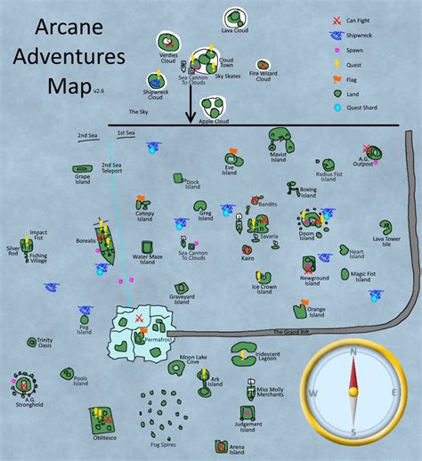 Arcane Adventures First Sea Map - Maps For You