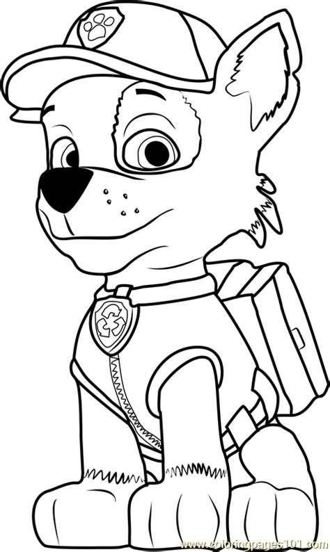 Printable Colouring Pages Paw Patrol Rocky : Pin On Paw Patrol Coloring ...