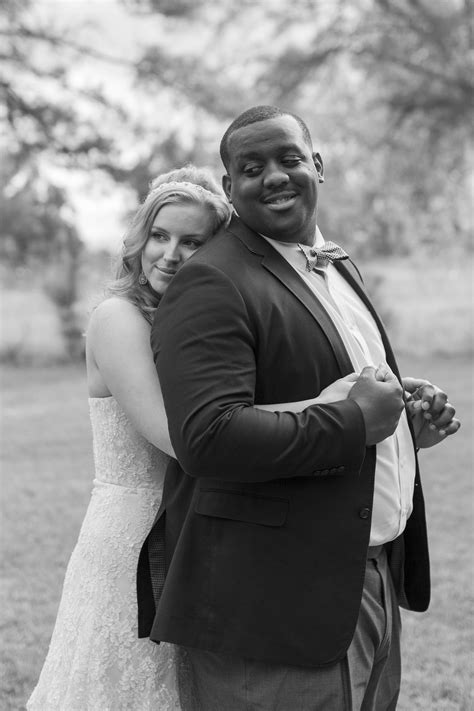 Black & White wedding couple's portraits. South Alabama backyard ...