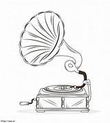 Phonograph 3 coloring Page sketch template