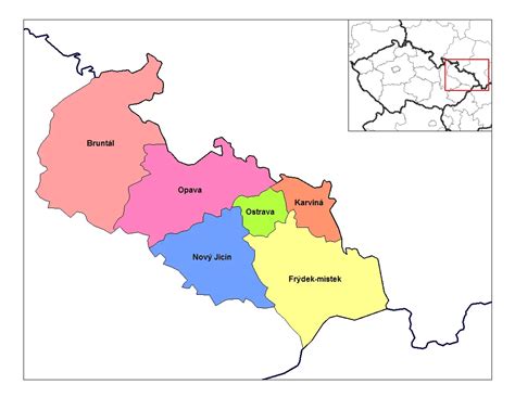 Moravia Silesia Districts • Mapsof.net