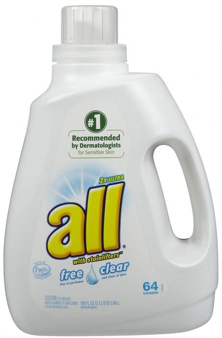 All HE Free and Clear Laundry Detergent 2X Concentrate 4/100oz Case ...