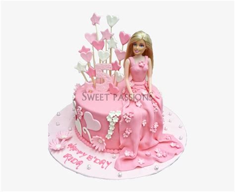 Pink Gown Barbie Stars Barbie Birthday Cake Png Transparent Png | The Best Porn Website