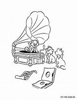 Dibujo De Los Aristogatos Con tocadiscos Para Colorear  Colorearcom sketch template