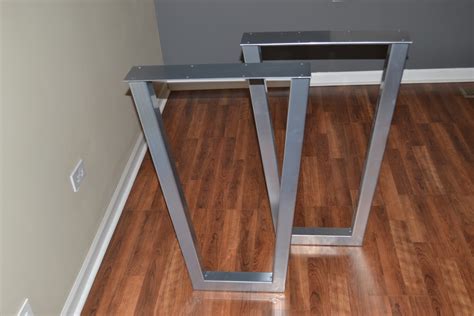 Industrial Steel Metal Table Legs, Tapered Style - Any Size & Color!