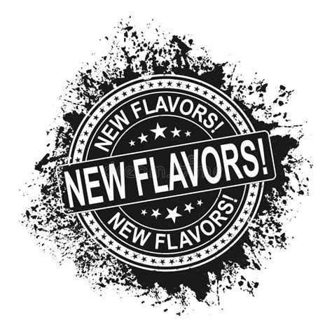 New Flavors Sign or Stamp on White Background, Illustration Stock ...