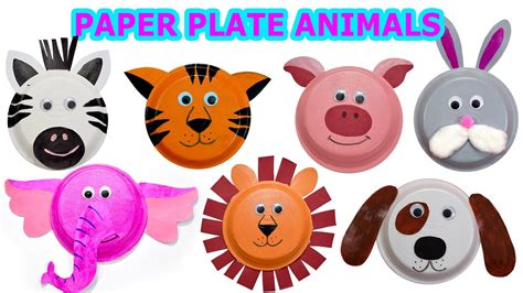 How to create Cute Animals using Paper Plates | Animal crafts for kids, Paper plate animals ...