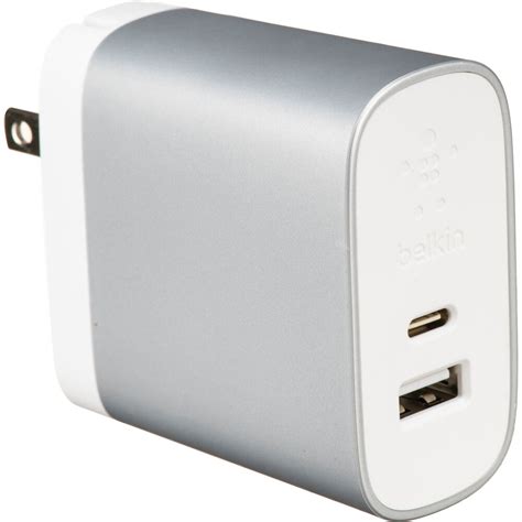 Belkin USB Type-C & Type-A Home Wall Charger F7U022DQ06-SLV