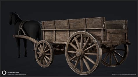 Horse Cart Finished — polycount