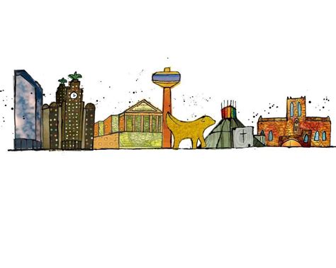 Liverpool Skyline Collage #liverpool #scouse | Night art, City art ...