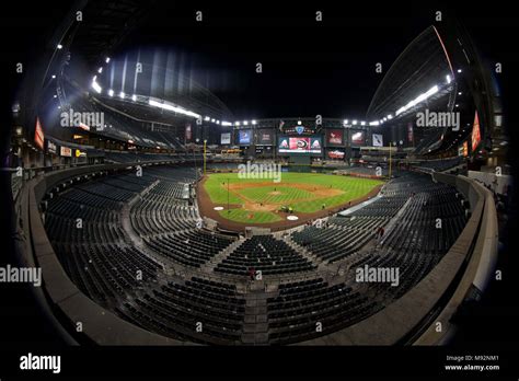 Major League Baseball Stadium, MLB. Chase Field Stadium in Phoenix Arizona. Downtown Phoenix, US ...