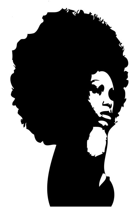 Black Afro Silhouette