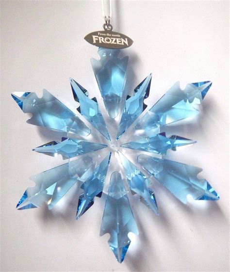 FROZEN SNOWFLAKE ORNAMENT 2017 DISNEY AQUA BLUE XMAS SWAROVSKI CRYSTAL 5286457 -- Antique Price ...