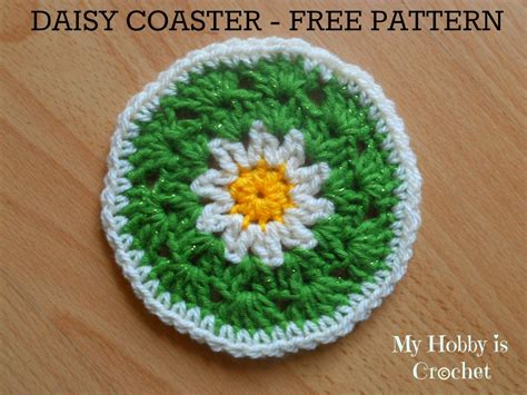 My Hobby Is Crochet: Crochet Daisy / Flower Coaster - Free Pattern with Tutorial