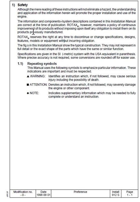 Rotax 912 S Aircraft Engine Installation Manual - Helicopter Manuals