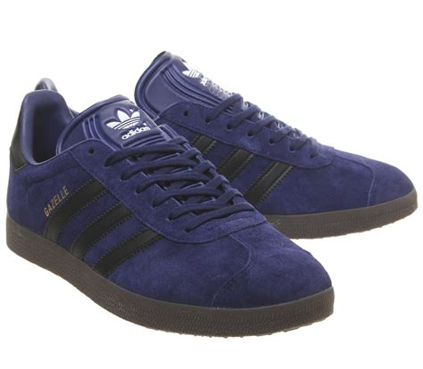 adidas Gazelle Trainers Navy Black Gum - Unisex Sports