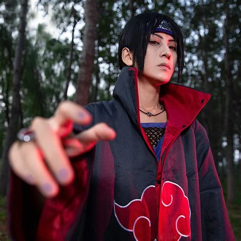 Anime Superhero Costumes Uchiha Itachi Akatsuki Cloak Cosplay ...