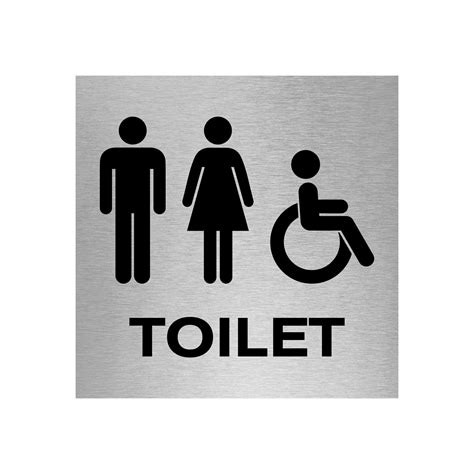 Slimline Aluminium Accessible Toilet Signs (3 Designs) | Viro Display UK