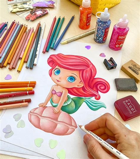 Little Mermaid With Colour Pencils on Behance