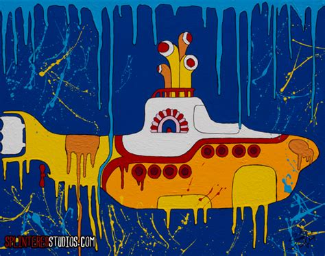 Yellow Submarine Art The Beatles Painting - Splintered Studios - The ...