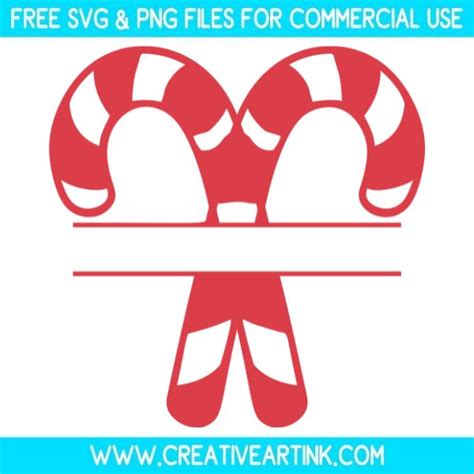 Candy Cane Split Monogram SVG – Free SVG Files | Creativeartink.com