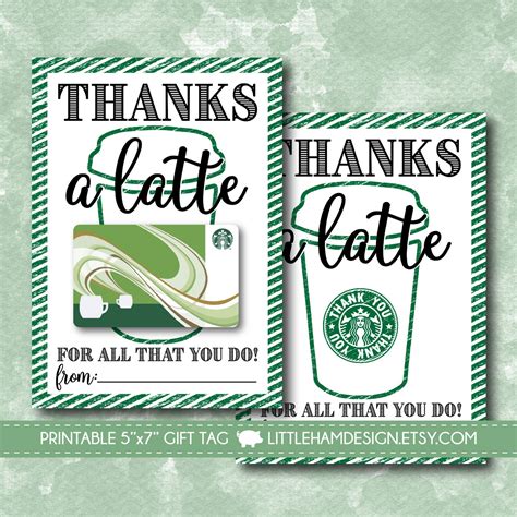 Starbucks Printable Gift Card