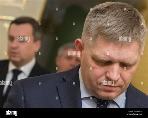 Bratislava, Slovakia. 14th Mar, 2018. Slovak Prime Minister Robert Fico ...