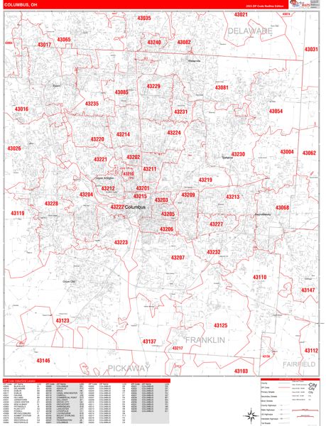 Zip Code Map Of Columbus Ohio – Map Vector