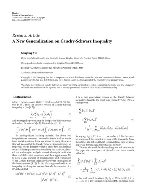 A New Generalization On Cauchy | PDF | Norm (Mathematics) | Mathematical Analysis