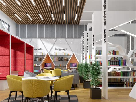 Library Interior on Behance