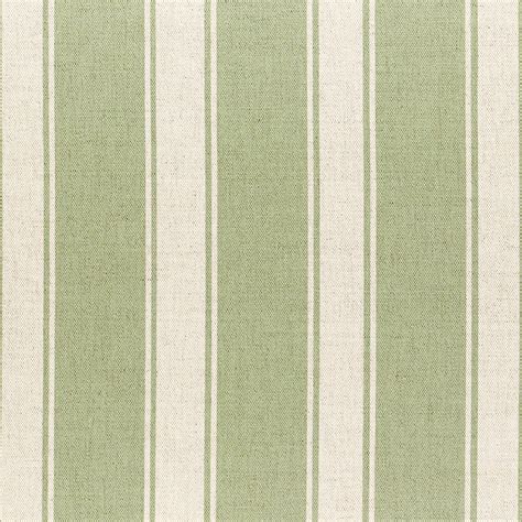 Linen Cotton Fabric Stripe Chunky Green