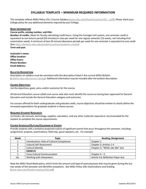 47 Editable Syllabus Templates (Course Syllabus) ᐅ TemplateLab