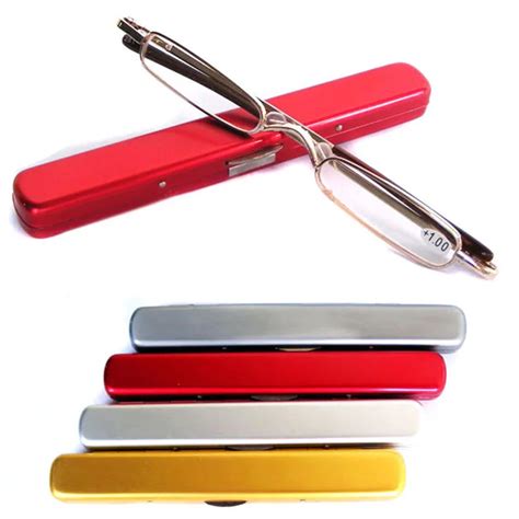 Mayitr Mini Portable Metal Full Frame Reading Glasses Spectacle 4 Colors Slim Reading Glasses ...