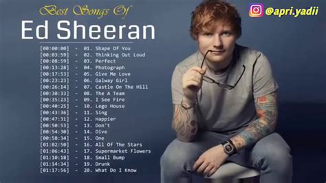 Ed Sheeran - Best Songs Full album || Lyrics Musik - YouTube