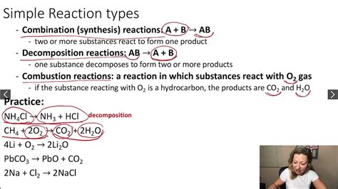 Types of Chemical Equations with Examples (Combination, Decomposition, Combustion) - YouTube