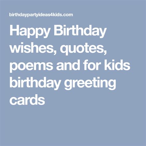 Birthday Wishes Quotes For Kids - ShortQuotes.cc