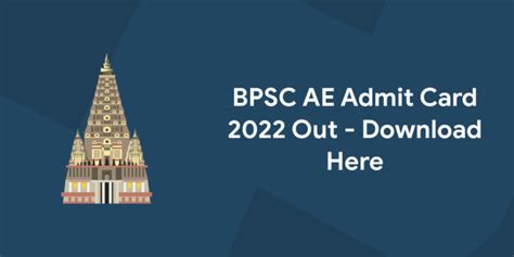 BPSC AE Admit Card 2022 Out - Download Here - Entri Blog