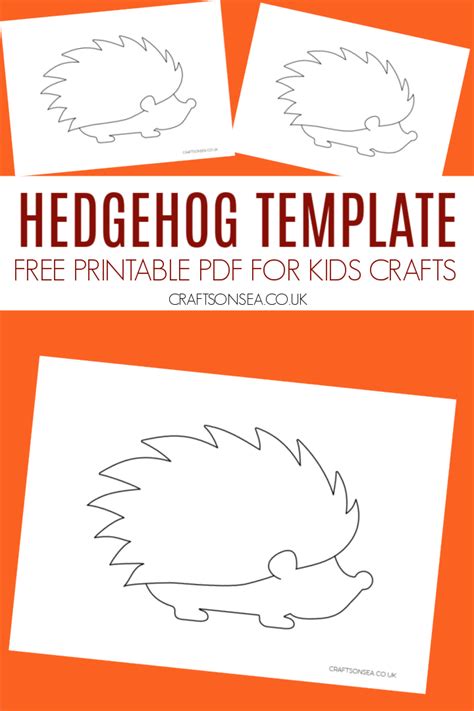 Printable Hedgehog Craft Template